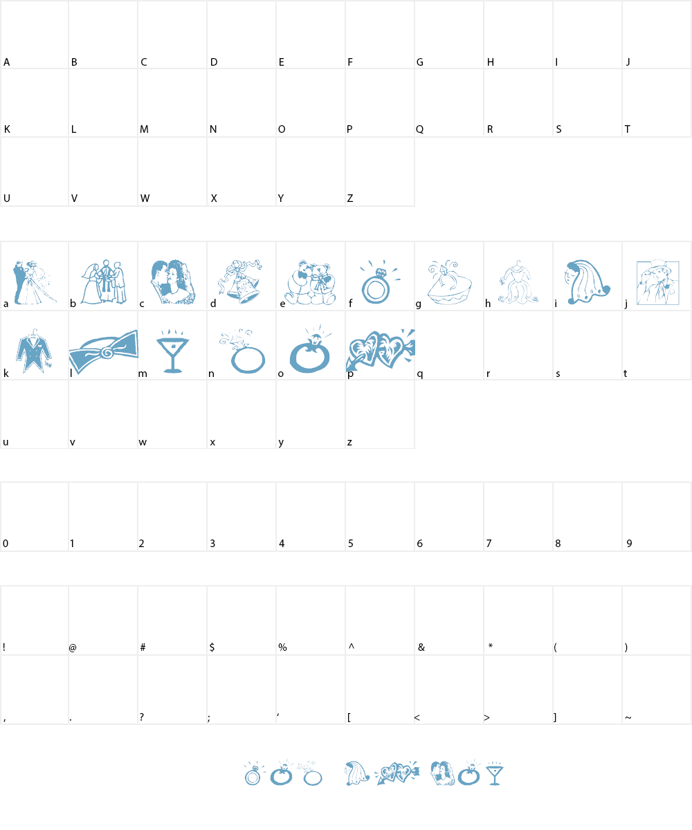 AEZ wedding dings Font Character